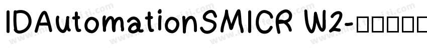 IDAutomationSMICR W2字体转换